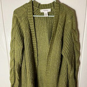 Green cardigan